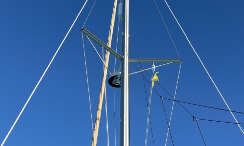 Arbeit am Mast Toplicht